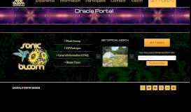 
							         Oracle Portal - Sonic Bloom Festival								  
							    