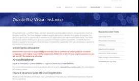 
							         Oracle R12 Vision Instance | Infosemantics								  
							    