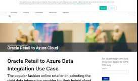 
							         Oracle Retail to Azure Cloud | HVR								  
							    