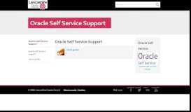 
							         Oracle Self Service Support - Lancashire County Council								  
							    