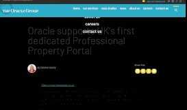 
							         Oracle supports UK's first dedicated Professional Property Portal ...								  
							    