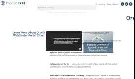 
							         Oracle WebCenter Portal Cloud Service - Inspired ECM								  
							    