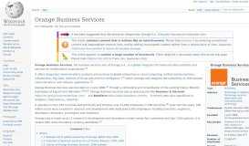 
							         Orange Business Services - Wikipedia								  
							    