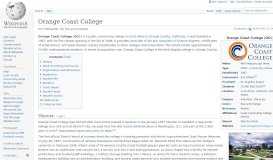 
							         Orange Coast College - Wikipedia								  
							    