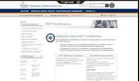 
							         Orange County, California - EMT Certification								  
							    