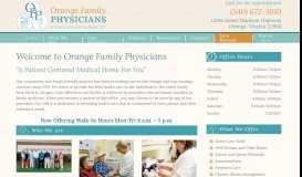 
							         Orange Family Physicians – Located in Orange Virginia								  
							    