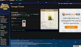 
							         Orange Throne - Official Portal Knights Wiki								  
							    