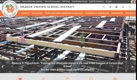 
							         Orange Unified School District: Home								  
							    