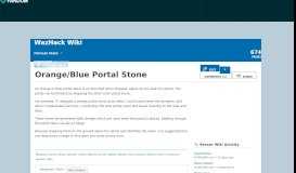 
							         Orange/Blue Portal Stone | Wazhack Wiki | FANDOM powered by Wikia								  
							    