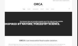 
							         ORCA | Innovative Clean Food Waste Technology								  
							    