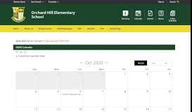 
							         Orchard Hill Elementary School / OHES Calendar								  
							    