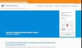 
							         Orchard Neighborhood Health Center | Centura Health								  
							    