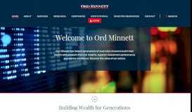 
							         Ord Minnett: Building Wealth for Generations								  
							    