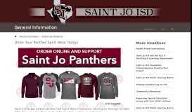
							         Order Your Panther Spirit Wear Today! - Saint Jo ISD								  
							    
