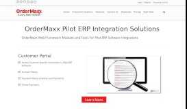 
							         OrderMaxx Shopping Cart and Pilot ERP Integration								  
							    
