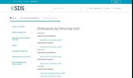 
							         Ordinances by Parochial Unit | SDS Portal								  
							    