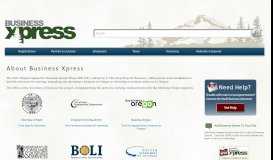 
							         Oregon Business Xpress: About Business Xpress - Oregon.gov								  
							    