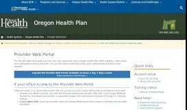 
							         Oregon Health Authority : Provider Web Portal : Oregon Health ...								  
							    