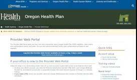 
							         Oregon Health Authority : Provider Web Portal : Oregon Health Plan ...								  
							    