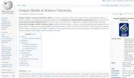
							         Oregon Health & Science University - Wikipedia								  
							    