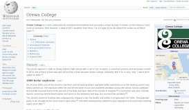 
							         Orewa College - Wikipedia								  
							    