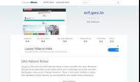 
							         Orf.gov.in website. ORS Patient Portal.								  
							    