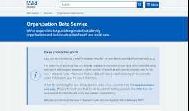 
							         Organisation Data Service - NHS Digital								  
							    