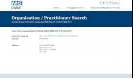 
							         Organisation / Practitioner Search								  
							    