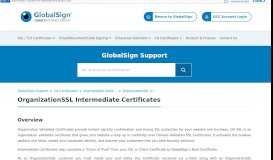 
							         OrganizationSSL Intermediate Certificate... - GMO GlobalSign								  
							    
