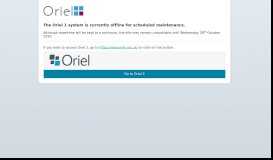
							         Oriel - Welcome								  
							    