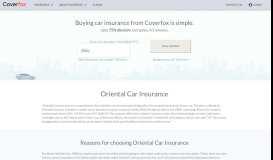 
							         Oriental Car Insurance: Read Reviews, Compare & Buy Plans								  
							    