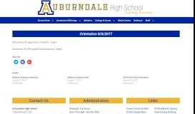 
							         Orientation 8/8/2017 – Auburndale High School								  
							    