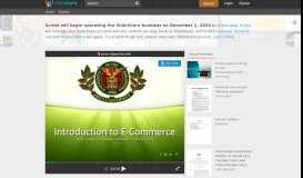 
							         Orientation for Introduction to E-Commerce Course - SlideShare								  
							    