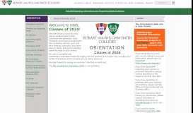 
							         Orientation Login for New Students - Hobart and William Smith Colleges								  
							    