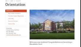 
							         Orientation - Macalester College								  
							    