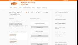 
							         Orientation Modules | Medical Center Hospital								  
							    