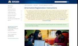 
							         Orientation Registration Instructions - Montana State University								  
							    