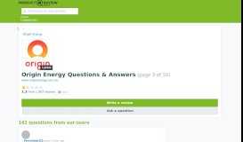 
							         Origin Energy Questions (page 3) - ProductReview.com.au								  
							    