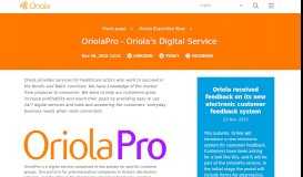 
							         OriolaPro - Oriola's digital service - Oriola								  
							    