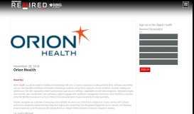 
							         Orion Health - Digital Health Rewired								  
							    