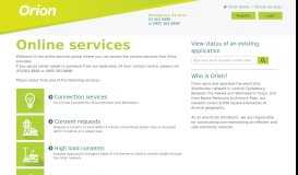 
							         Orion Online Services								  
							    