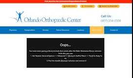 
							         Orlando Orthopaedic Center | Florida Orthopedic								  
							    
