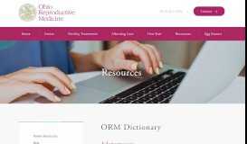 
							         ORM Dictionary | Ohio Reproductive Medicine								  
							    