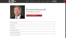 
							         Ormonde M. Mahoney, MD - Athens Orthopedic Clinic								  
							    