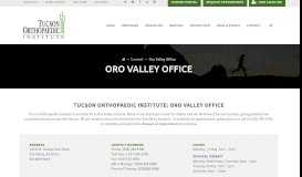 
							         Oro Valley Office - Tucson Orthopaedic Institute								  
							    