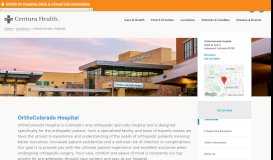 
							         OrthoColorado Hospital - Orthopedic Hospital - Lakewood, Colorado								  
							    