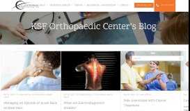 
							         Orthopaedic Blog | KSF Orthopaedic Center | Houston & Spring, TX								  
							    