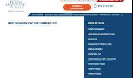 
							         Orthopaedic Patient Education - Florida Orthopaedic Institute								  
							    