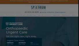 
							         Orthopaedic Urgent Care | Spectrum Orthopaedics | North Canton, OH								  
							    