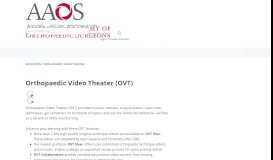 
							         Orthopaedic Video Theater - AAOS								  
							    